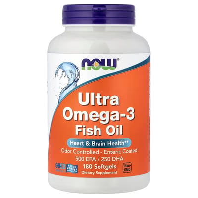 ألترا أوميغا-3 زيت سمك، 500 EPA / 250 DHA، 180 كبسولة هلامية